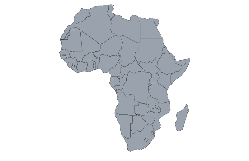 Africa outline map (blank)