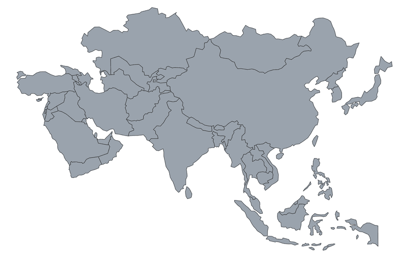 Asia outline map (blank)