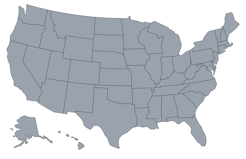 United States outline map (blank)