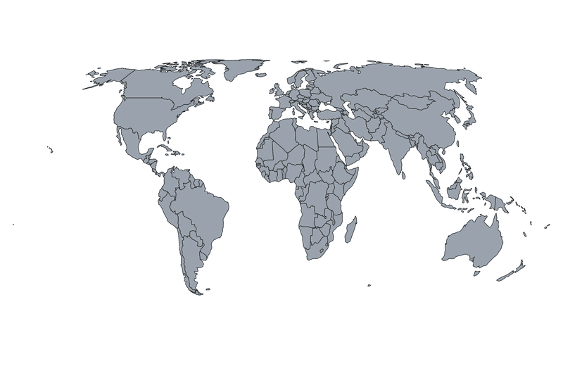 World outline map (blank)