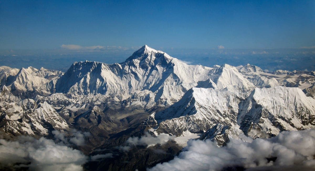 The Himalayas — the world's highest mountain range, entirely in Asia