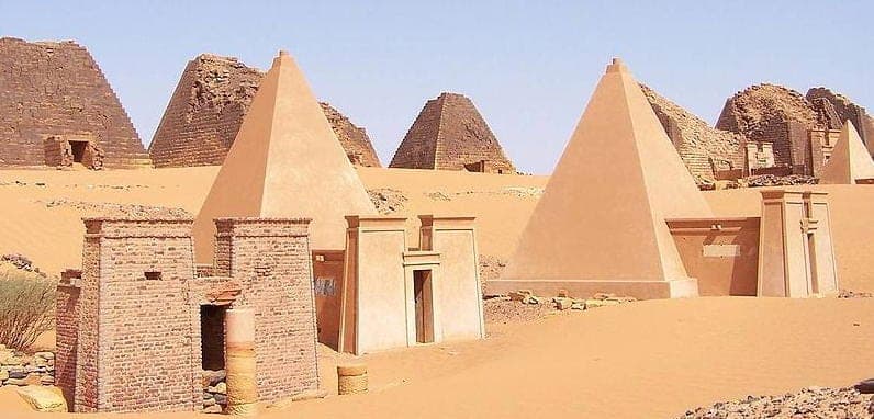 The Nubian pyramids of Meroe, Sudan — more numerous than Egypt's